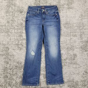 NYDJ Not Your Daughters Jeans Womens 00 Marilyn Straight Denim Lift Tuck Stretch